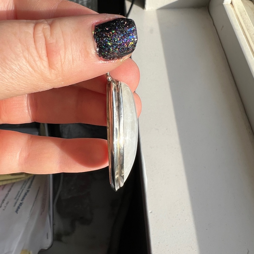 Large Moonstone Pendent Sterling Silver - image 5